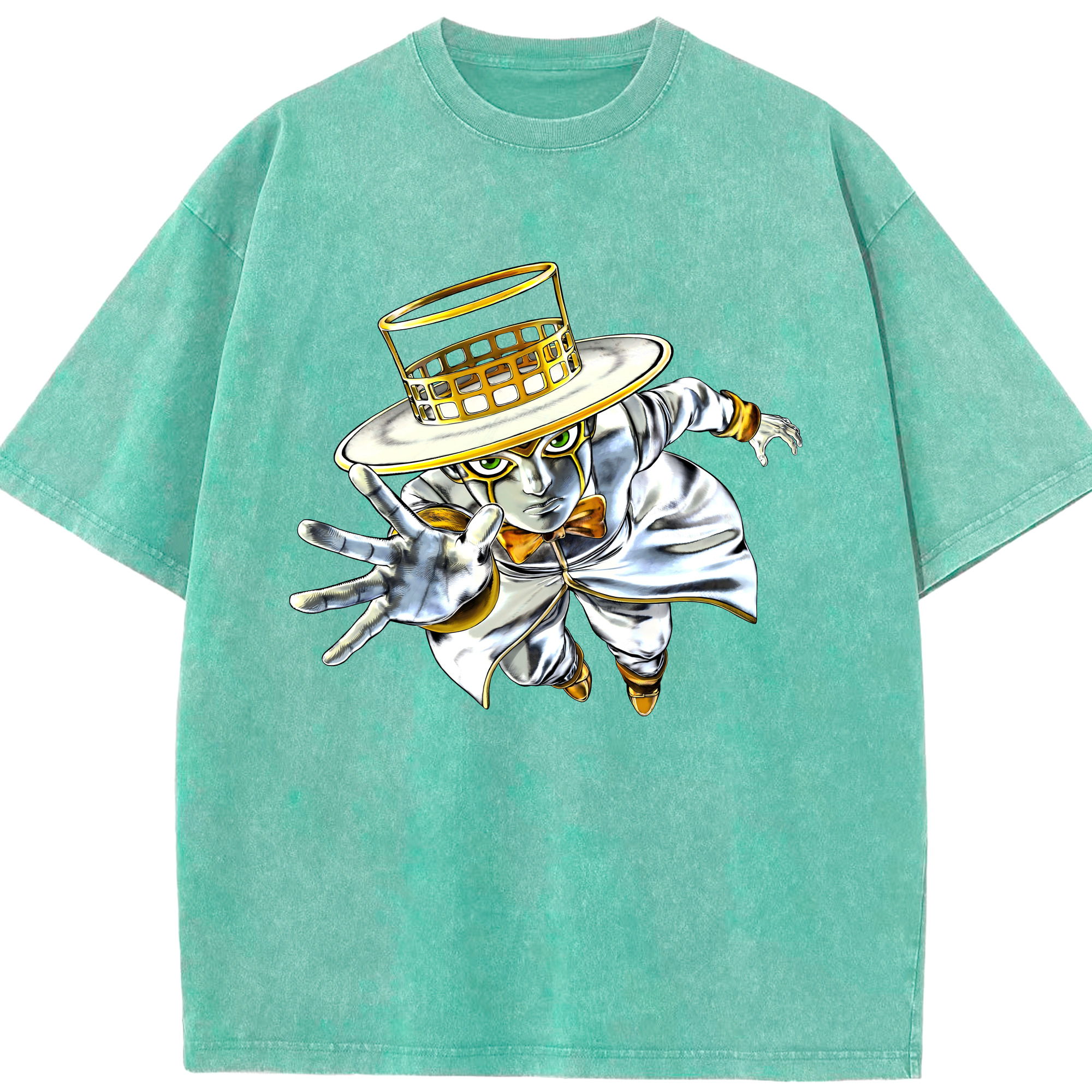 （画像用） ジョジョの奇妙な冒険 岸辺 露伴（きしべ ろはん） JoJo's Bizarre Adventure Rohan Kishibe 綿100% ヴィンテージ風 半袖Tシャツ（フロントプリント）